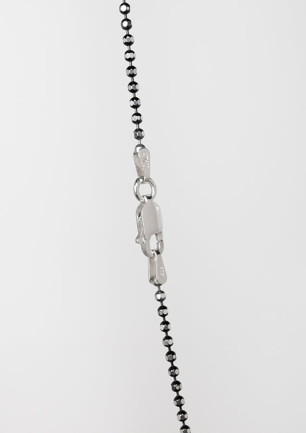 Ruthenium Faceted Bead Chain, 1.7mm